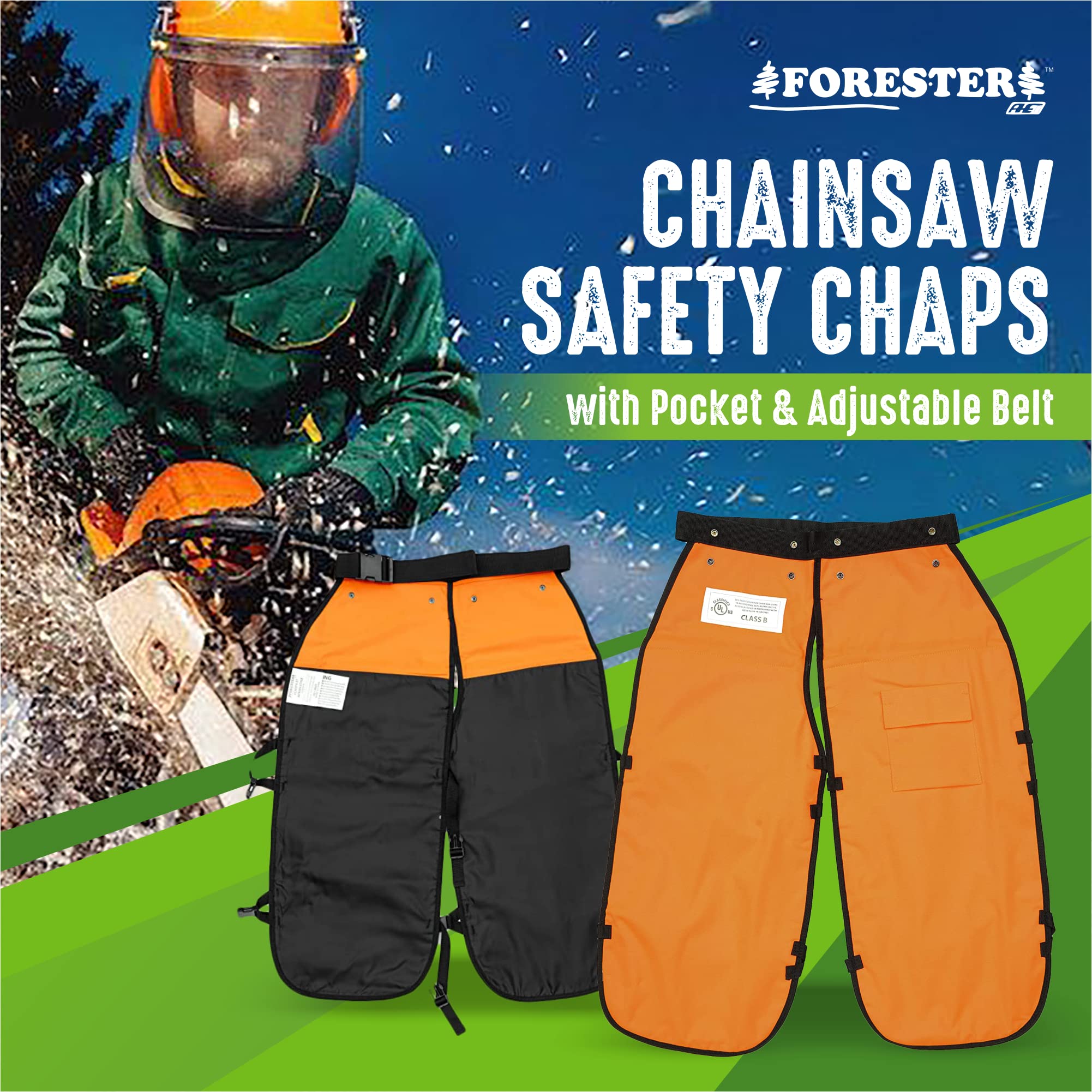 Foto 3 pulgar | Cinturón Ajustable Chainsaw Chaps Forester para Hombre - Venta Internacional