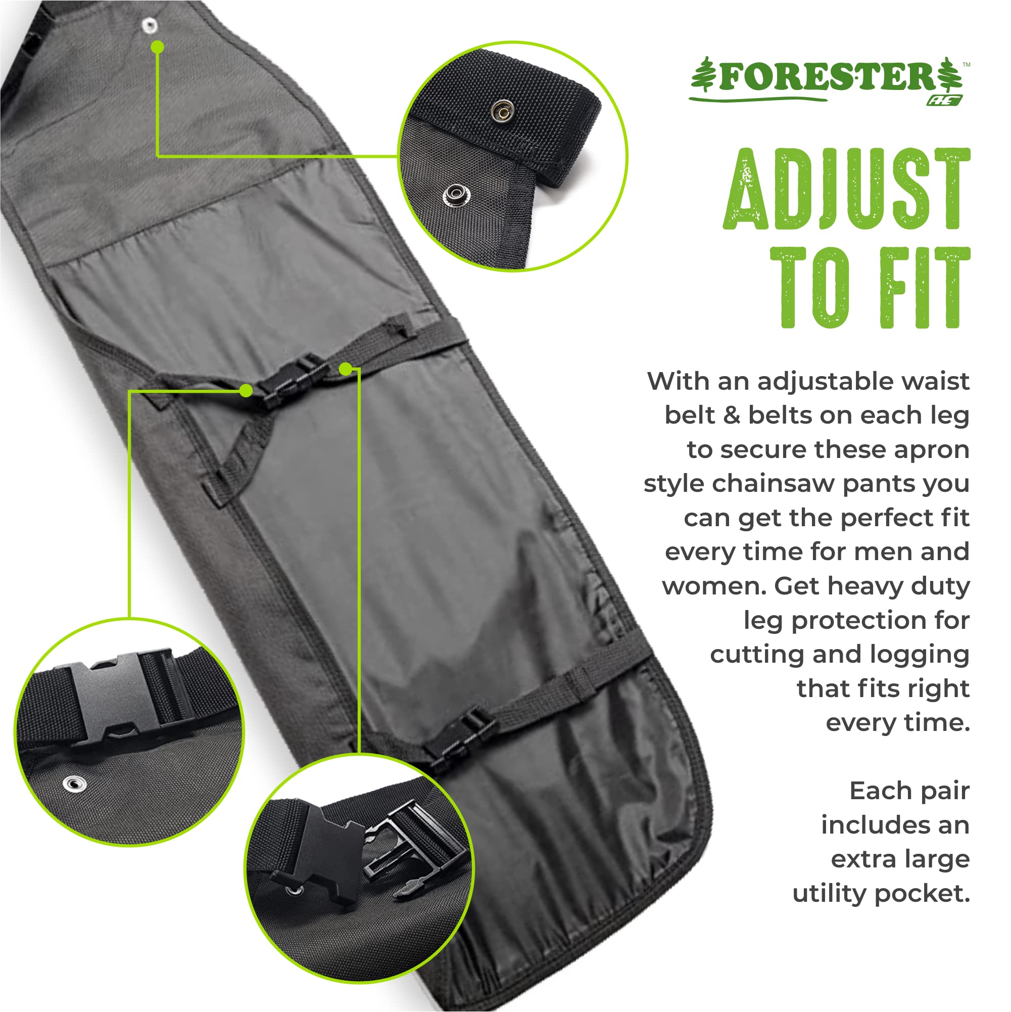 Foto 4 pulgar | Cinturón Ajustable Chainsaw Chaps Forester para Hombre - Venta Internacional