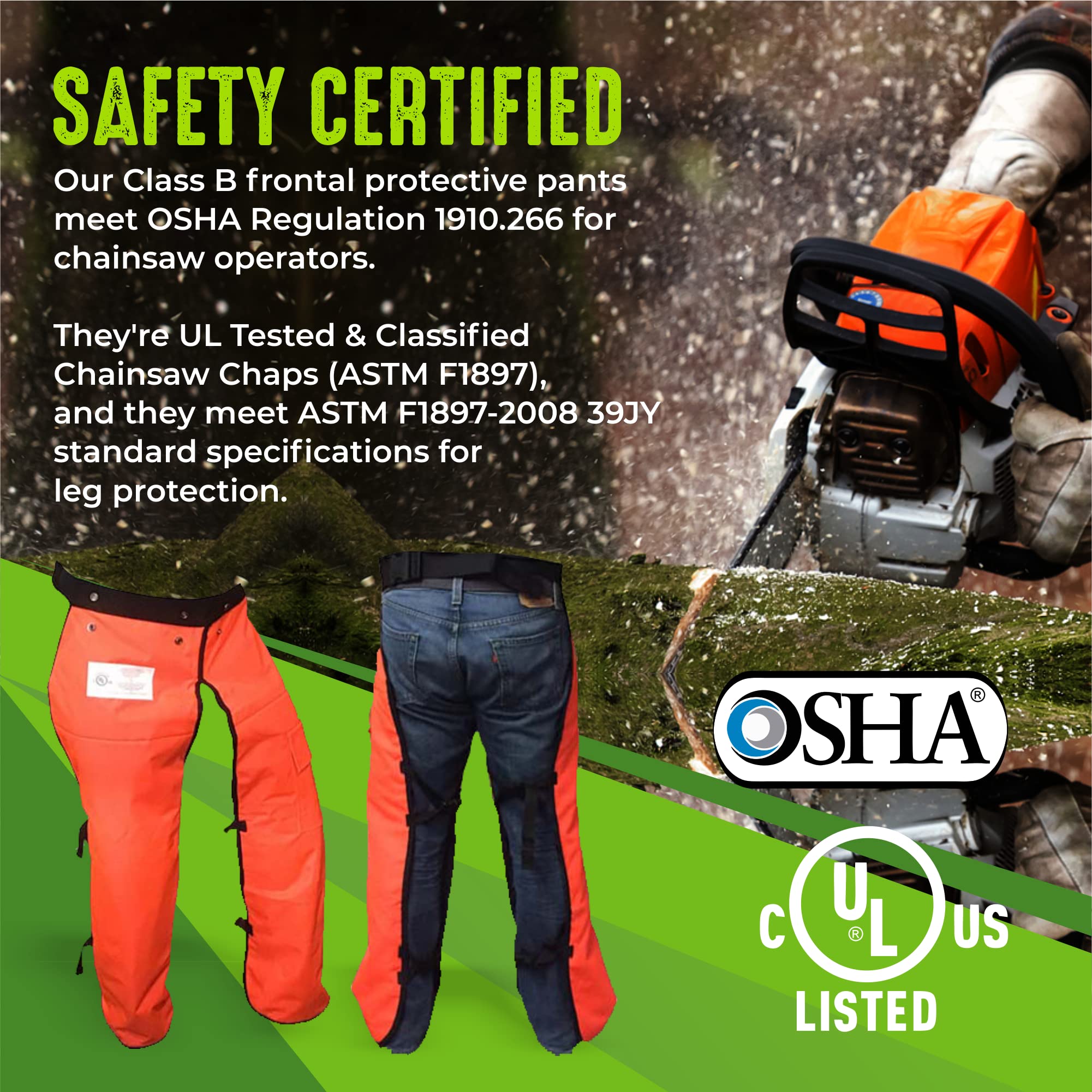 Foto 6 pulgar | Cinturón Ajustable Chainsaw Chaps Forester para Hombre - Venta Internacional