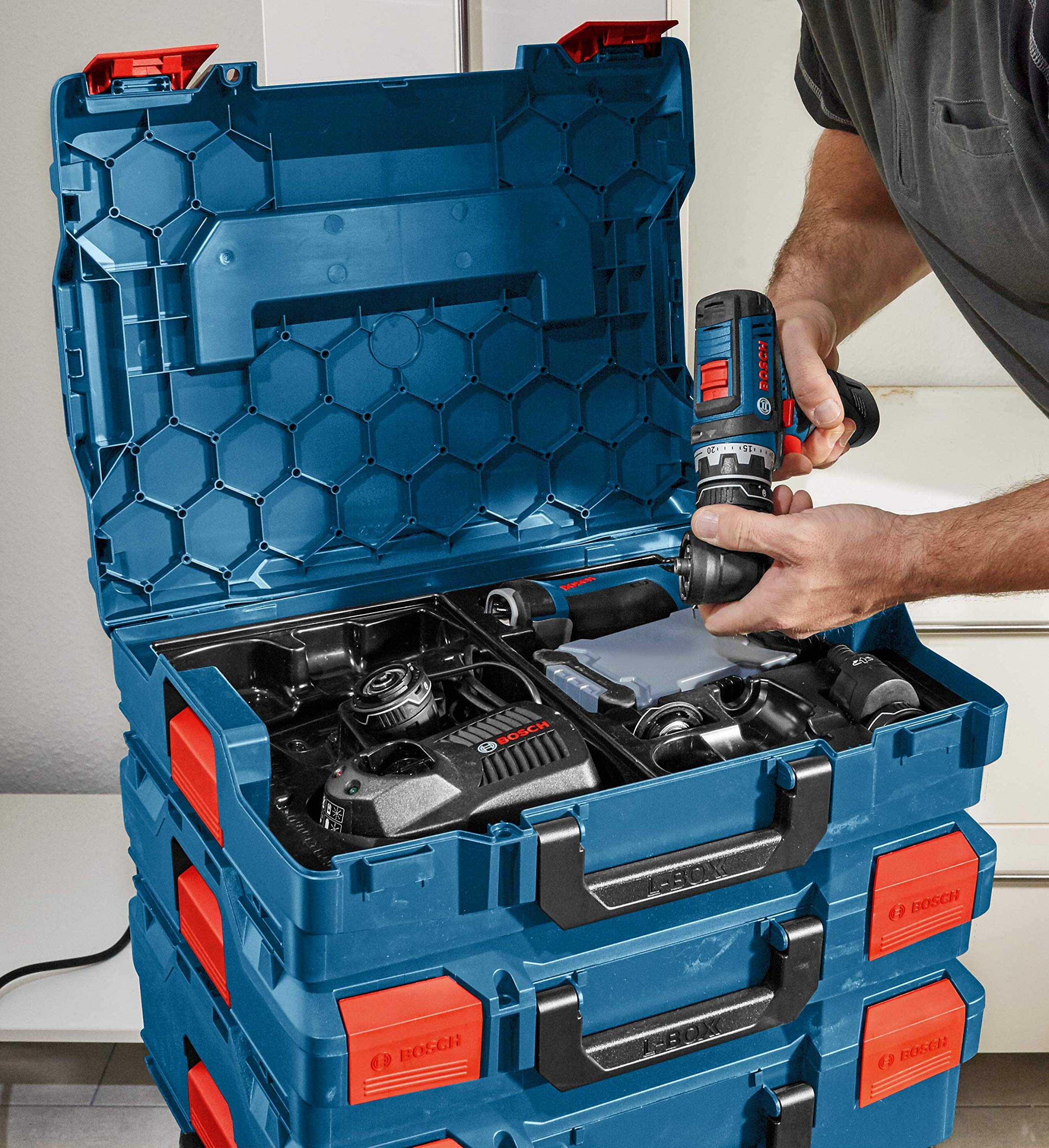 Foto 8 pulgar | Maletín De Almacenamiento De Herramientas Bosch L-boxx-1 Apilable 11,43 X 35,56 X 44,45 Cm - Venta Internacional.