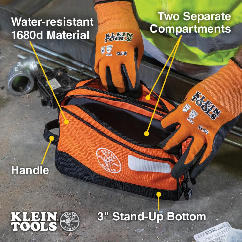 Foto 2 | Bolsa Para Herramientas Con Cierre Klein Tools 55582 Con Compartimentos Dobles - Venta Internacional.