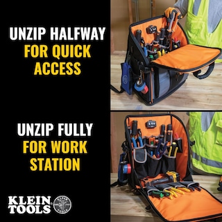 Foto 3 | Mochila Para Herramientas Klein Tools 62482 Tool-station Pro 27 Bolsillos - Venta Internacional.