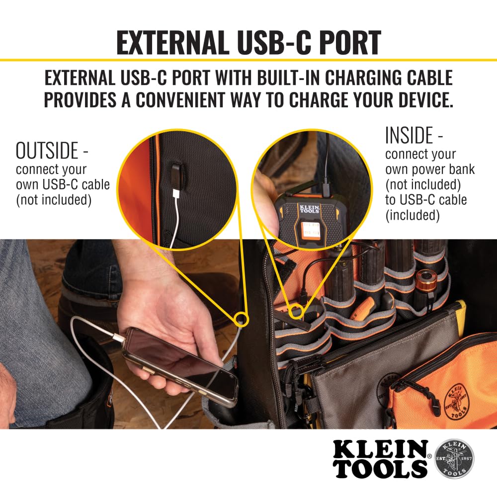 Foto 6 pulgar | Mochila Para Herramientas Klein Tools 62482 Tool-station Pro 27 Bolsillos - Venta Internacional.