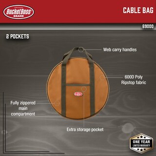 Foto 2 | Bolsa Portacables Bucket Boss 69000 Marrón - Venta Internacional.
