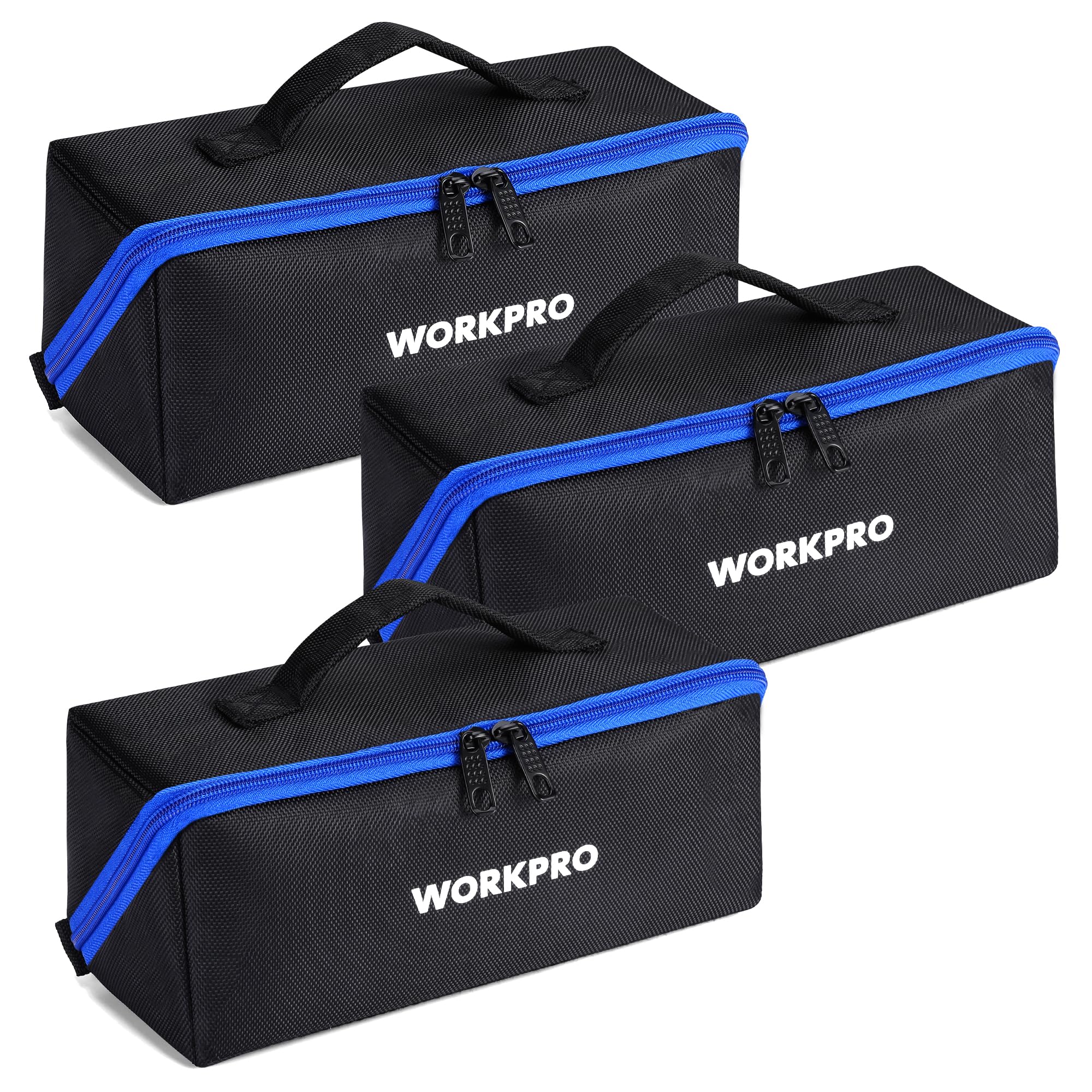 Bolsa De Herramientas Workpro 10 Utility, Boca Ancha, Resistente, Paquete De 3 - Venta Internacional.