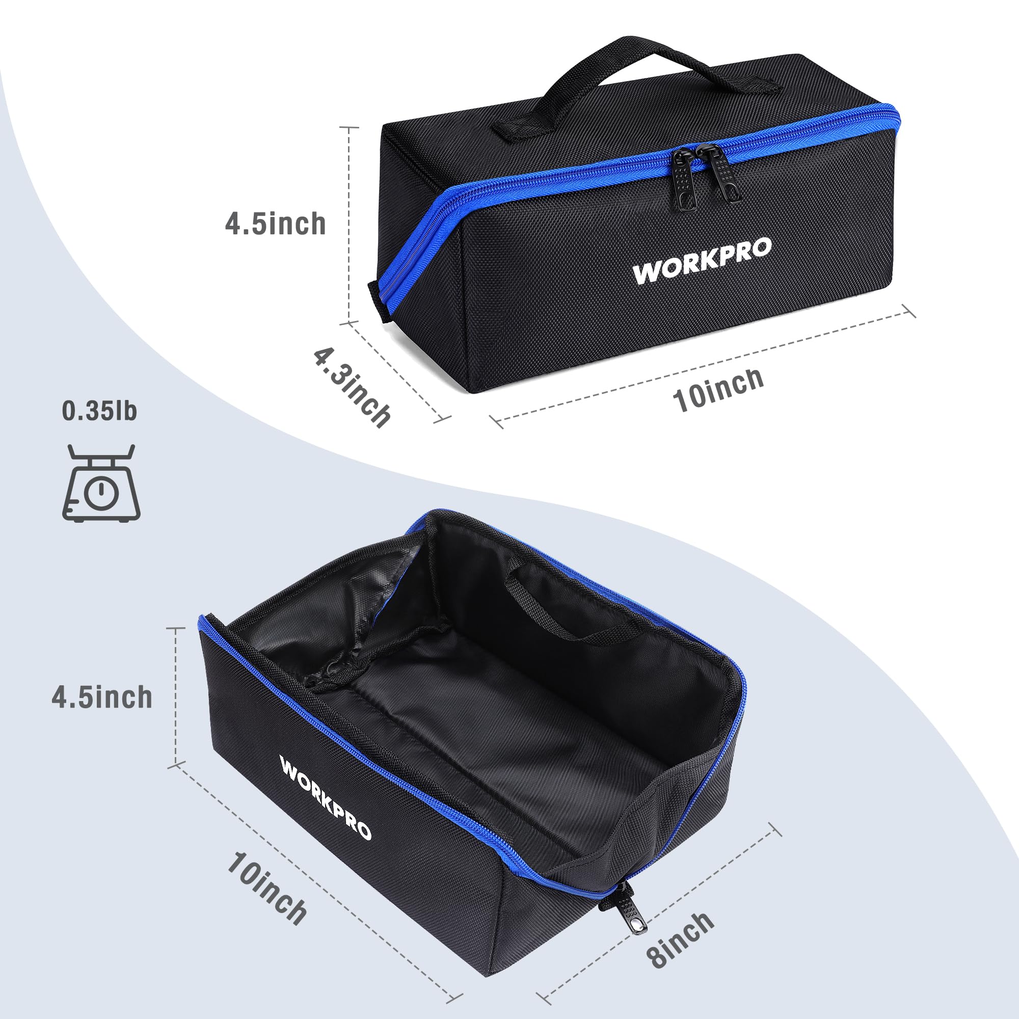 Foto 3 pulgar | Bolsa De Herramientas Workpro 10 Utility, Boca Ancha, Resistente, Paquete De 3 - Venta Internacional.