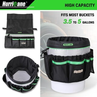 Foto 4 | Organizador De Bolsas Para Herramientas Hurricane, Balde De 5 Galones Con 52 Bolsillos - Venta Internacional.