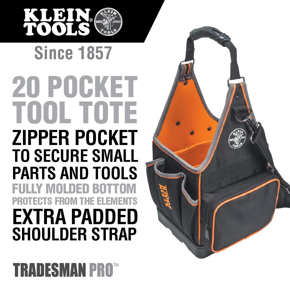 Foto 3 pulgar | Bolsa Para Herramientas Klein Tools Tradesman Pro Tote, 20 Bolsillos, 8 Pulgadas - Venta Internacional.