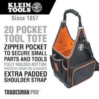 Foto 2 | Bolsa Para Herramientas Klein Tools Tradesman Pro Tote, 20 Bolsillos, 8 Pulgadas - Venta Internacional.
