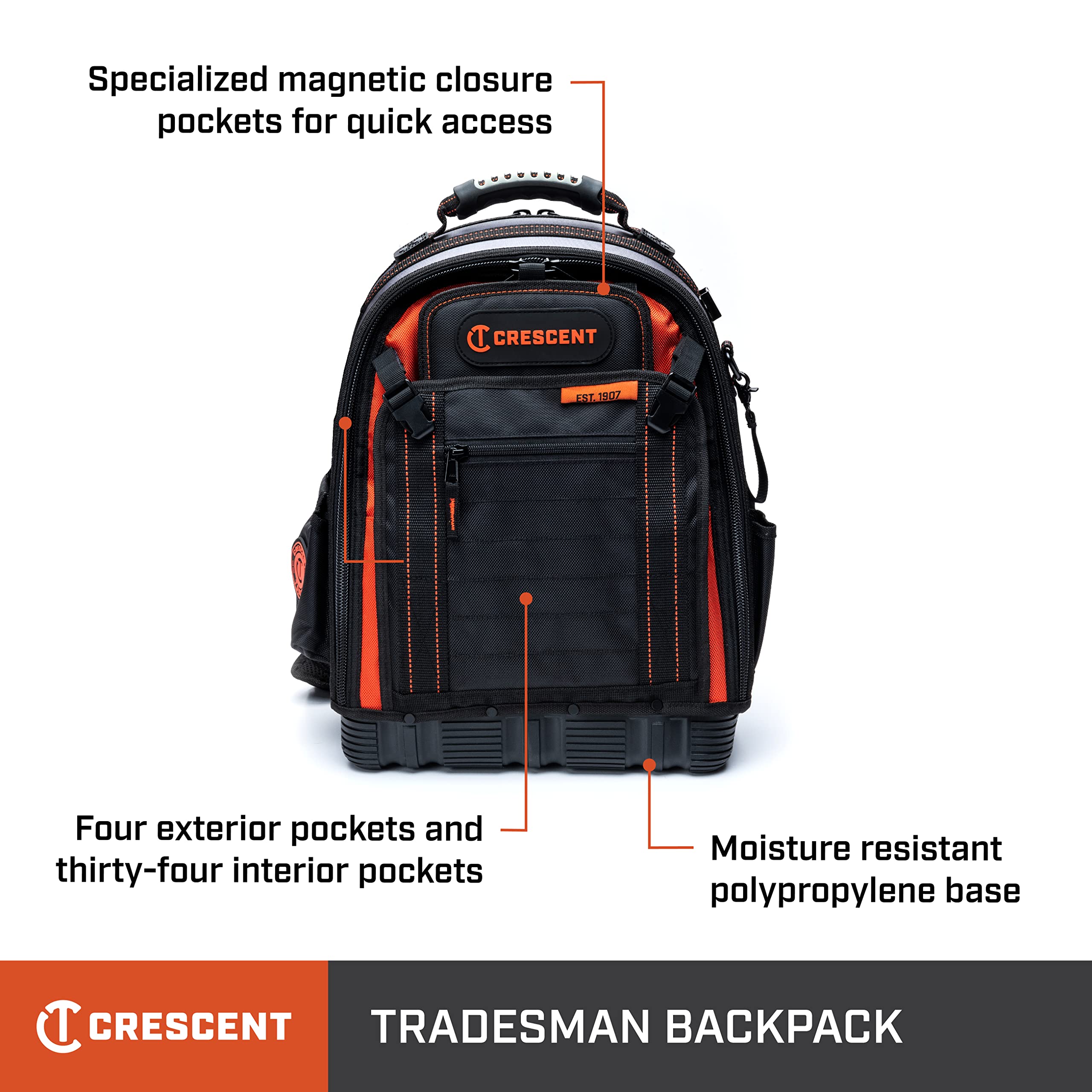 Foto 4 pulgar | Mochila Para Herramientas Crescent Ctb1000 De Calidad Profesional - Venta Internacional.