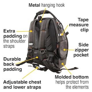 Foto 4 | Mochila Para Herramientas Klein Tools 55485 Con 48 Bolsillos - Venta Internacional.