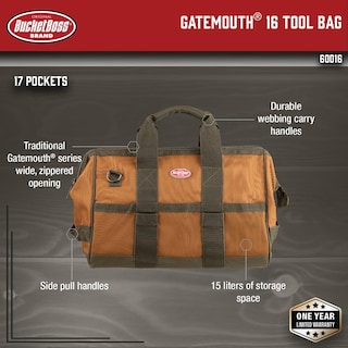 Foto 2 | Bolsa Para Herramientas Bucket Boss Gatemouth 16 60016 15l Marrón - Venta Internacional.