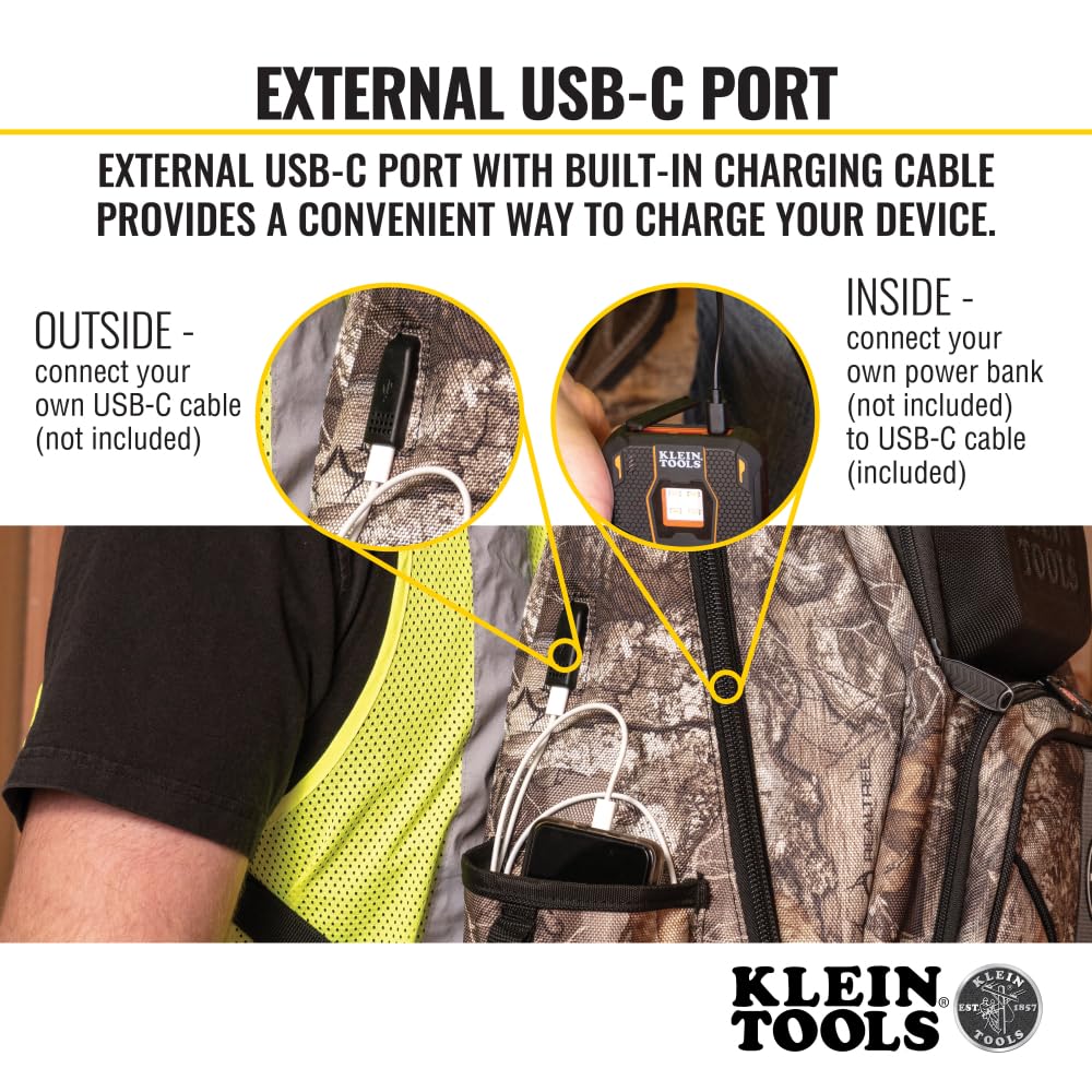 Foto 4 pulgar | Mochila Para Herramientas Klein Tools 62800bpcamo Tradesman Pro Con 40 Bolsillos - Venta Internacional.