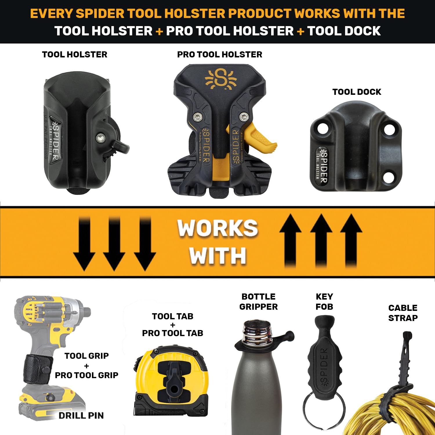 Foto 7 pulgar | Funda Para Herramientas Spider Pro + 2 Alfileres Para Las Principales Marcas - Venta Internacional.