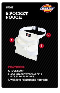 Foto 5 | Funda Para Cinturón De Herramientas O Delantal De Trabajo Dickies Con 5 Bolsillos Para Pintores - Venta Internacional.