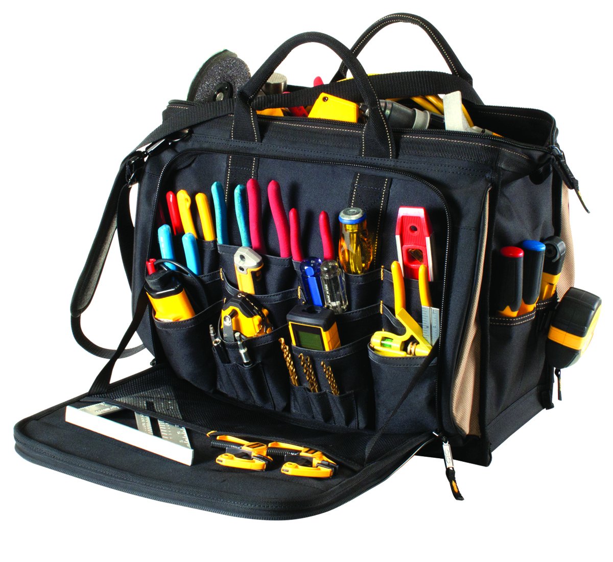 Foto 5 pulgar | Bolsa Para Herramientas Custom Leathercraft 1539 Con Múltiples Compartimentos Y 50 Bolsillos - Venta Internacional.