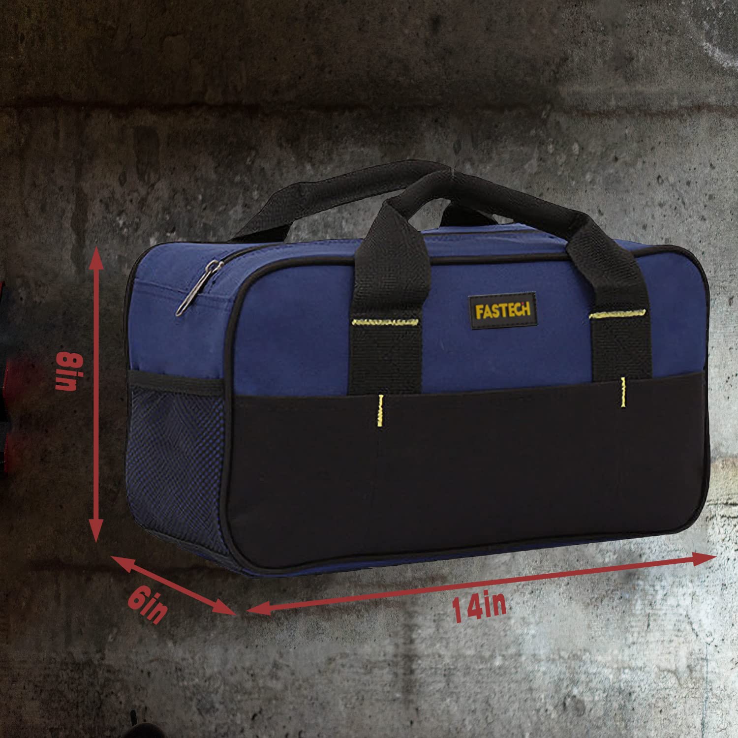 Foto 2 | Bolsa Para Herramientas Fastech, 14 Pulgadas, Boca Ancha, Impermeable, Azul - Venta Internacional.