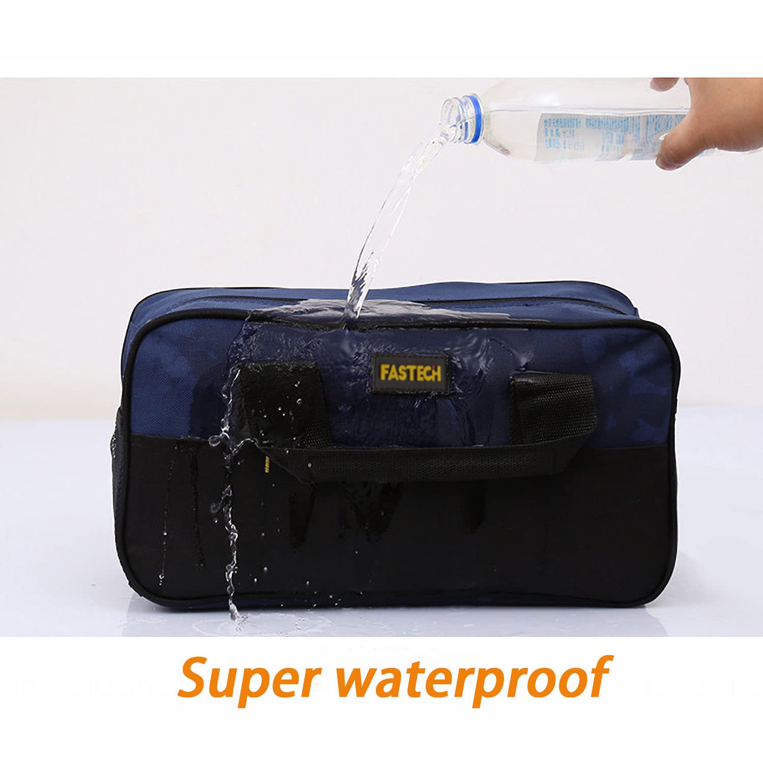 Foto 4 | Bolsa Para Herramientas Fastech, 14 Pulgadas, Boca Ancha, Impermeable, Azul - Venta Internacional.