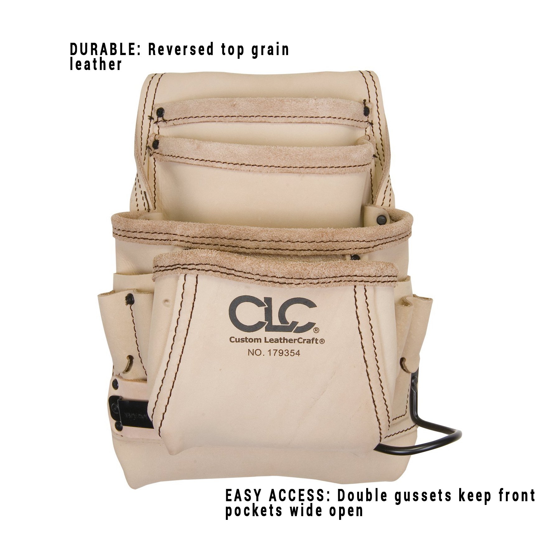 Foto 2 | Bolsa De Herramientas Custom Leathercraft 179354 Reversed Top Grain - Venta Internacional.