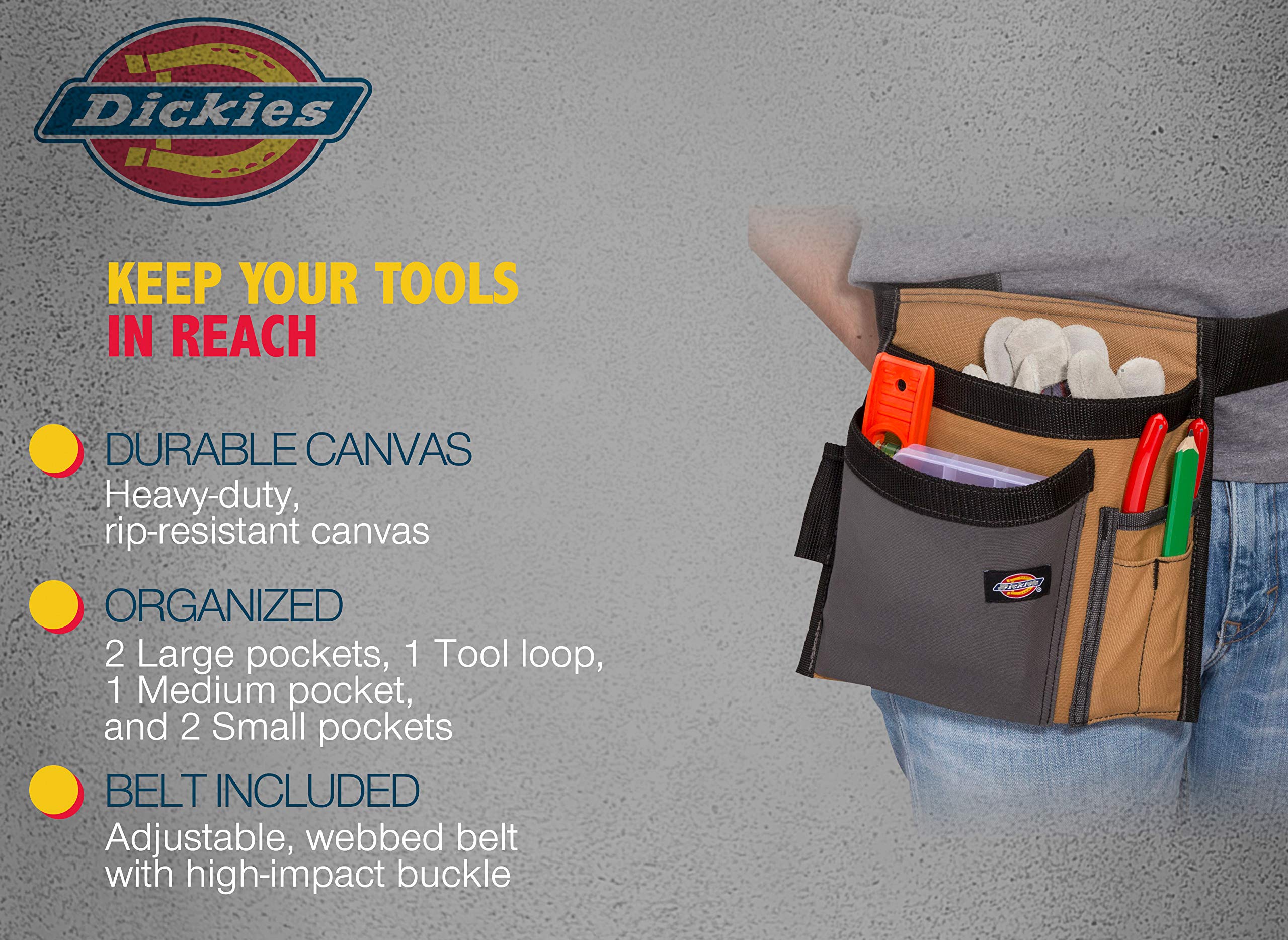 Foto 4 pulgar | Funda Para Cinturón De Herramientas O Delantal De Trabajo Dickies Con 5 Bolsillos Para Carpinteros - Venta Internacion