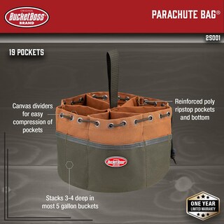 Foto 2 | Bolsa Para Piezas Pequeñas Bucket Boss Paracaídas Bag Brown 25001 - Venta Internacional.