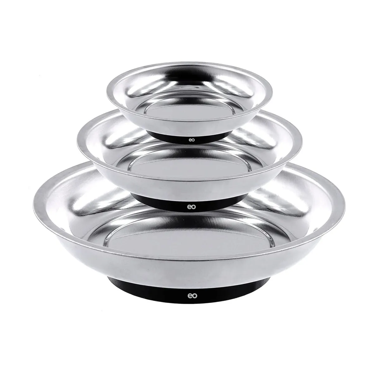 Set De 3 Bandejas Magnéticas De Acero Inoxidable Multiusos Eo Safe Imports Esi-18766 Plata