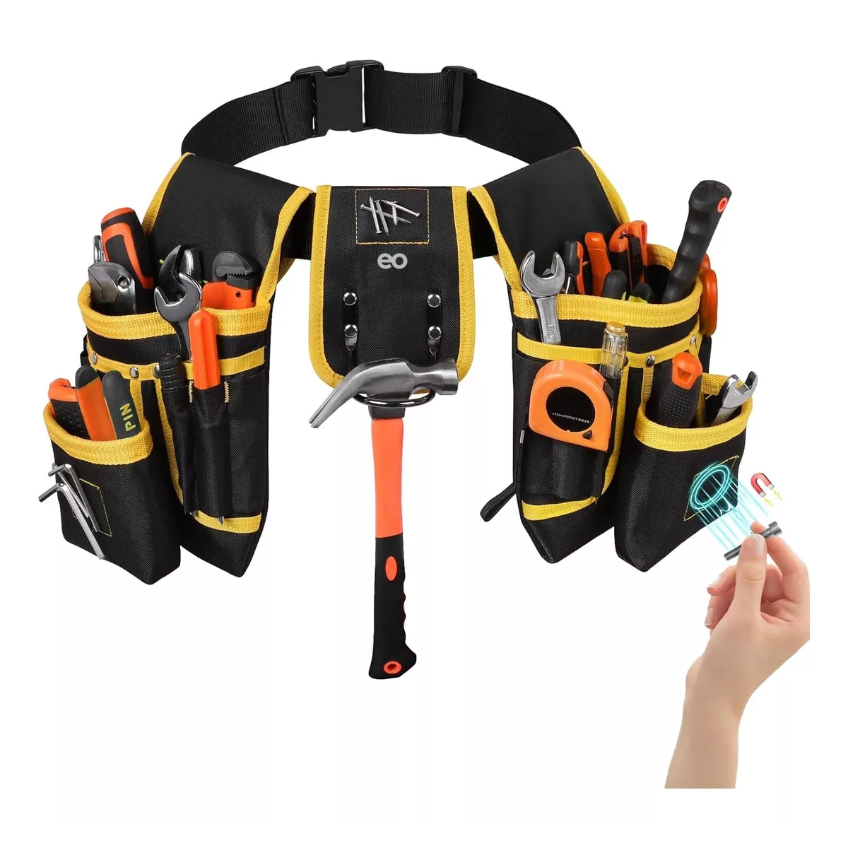 Bolsa Portaherramientas Cangurera Para Electricistas Eo Safe Imports Esi-18768 Multicolor