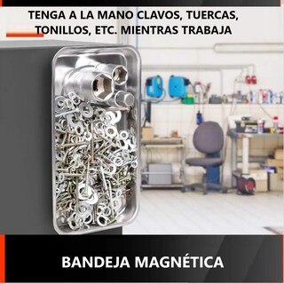 Foto 3 | Set 4 Bandejas Charolas Magnéticas De Acero Inoxidable Multiusos Eo Safe Imports Esi-18767 Plata
