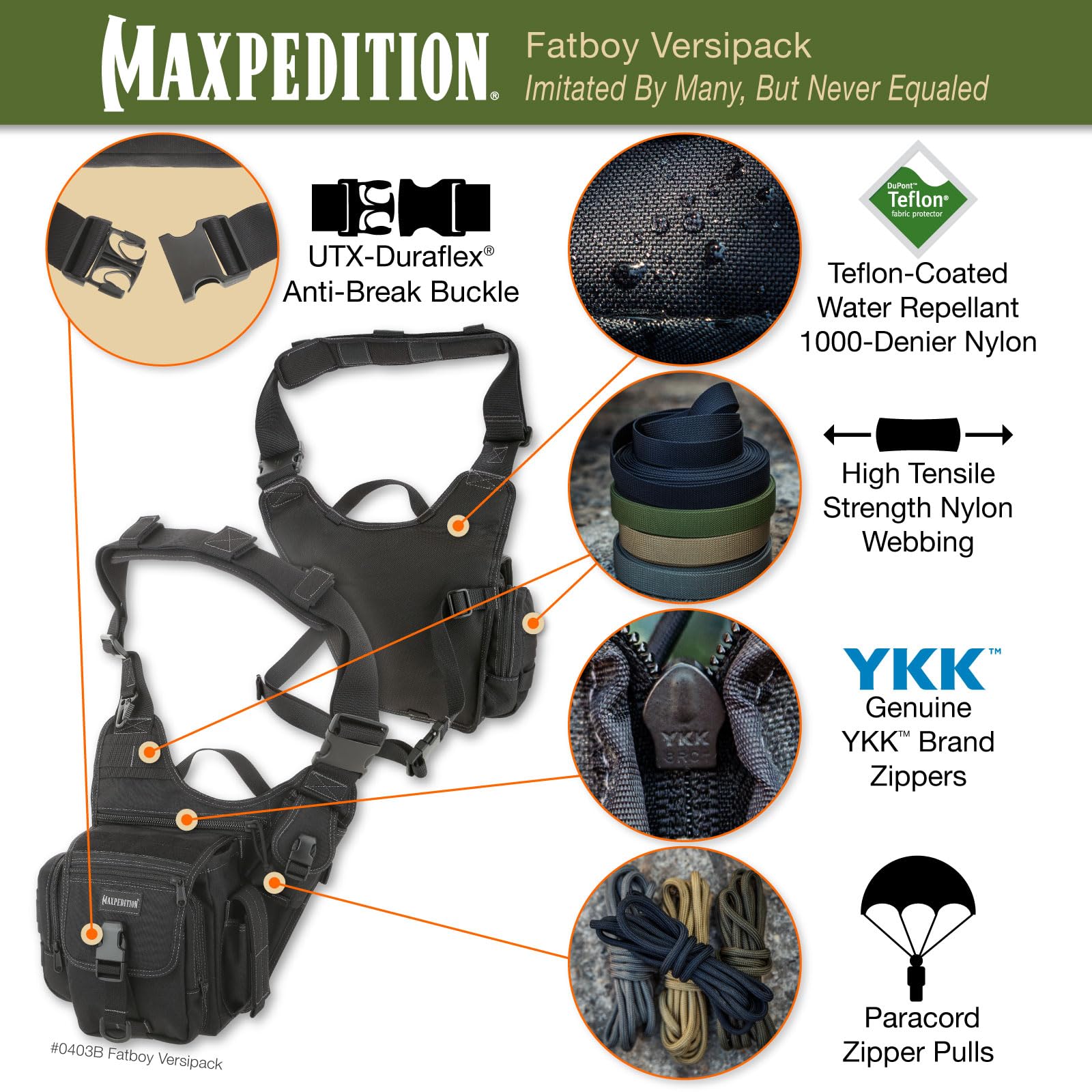 Foto 3 pulgar | Bolsa De Equipo Maxpedition Fatboy Versipack Negra - Venta Internacional.