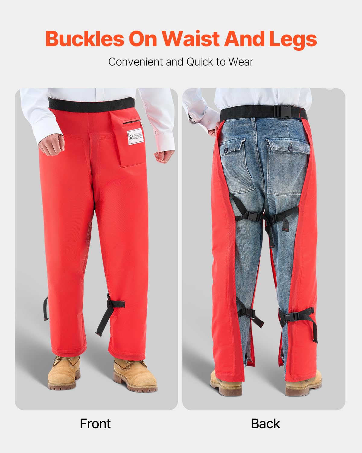 Foto 6 pulgar | Delantal Vevor De Chainsaw Chaps, Clase C, 8 Capas, Tamaño Pequeño - Venta Internacional.