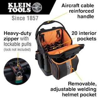 Foto 2 | Mochila Klein Tools 55665 Para Herreros Y Soldadores, 27 Bolsillos - Venta Internacional.