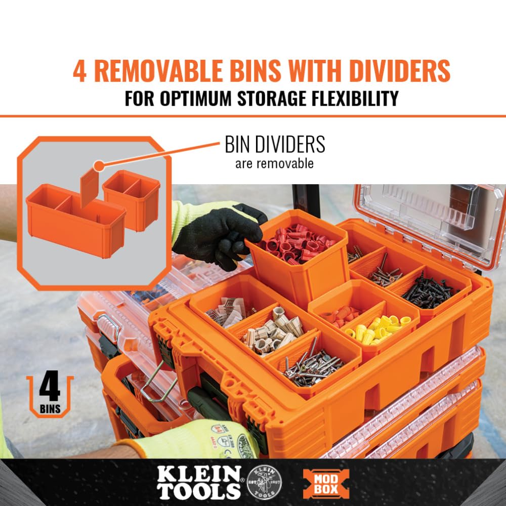 Foto 4 | Organizador De Herramientas Klein Tools Modbox, Caja Con Compartimentos Altos, 54808mb - Venta Internacional.