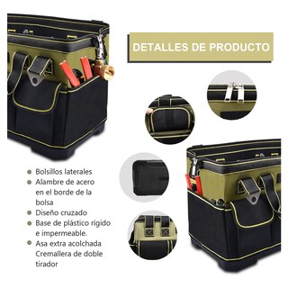 Foto 2 | Bolsa De Herramientas De Cajas Para Electricista Verde Con Negro Lab.g Multicolor