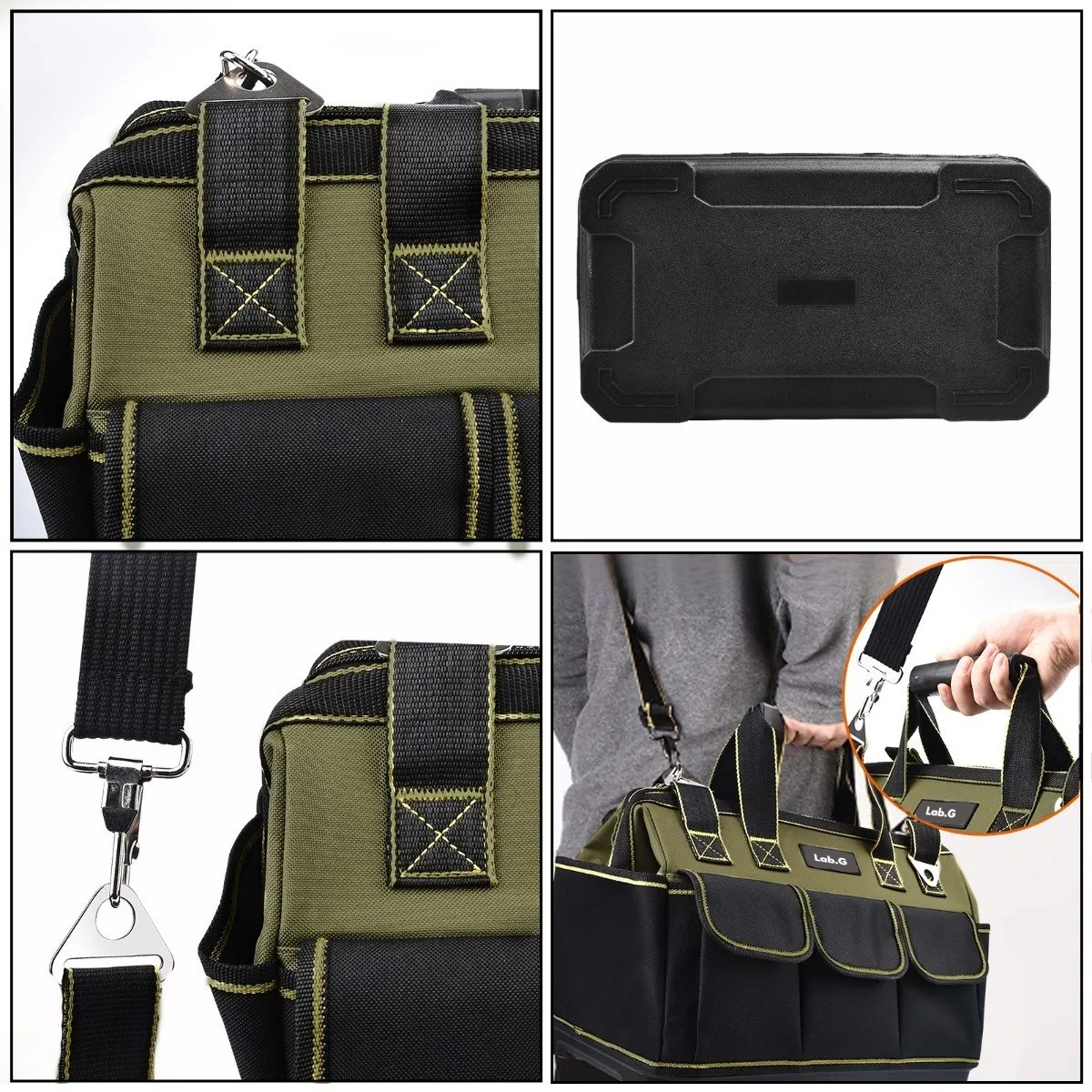 Foto 4 pulgar | Bolsa De Herramientas De Cajas Para Electricista Verde Con Negro  Lab.g Multicolor