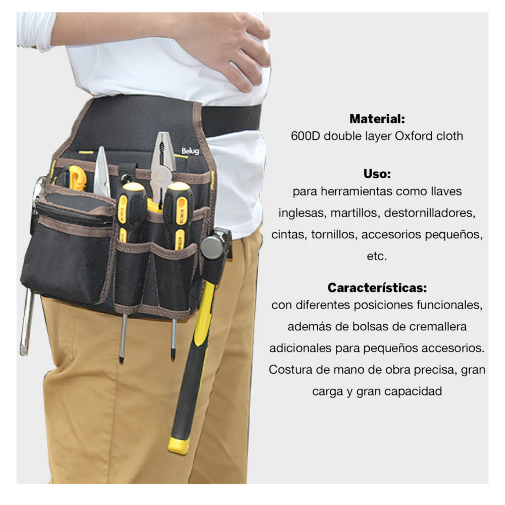 Foto 3 | Bolsa Cinturón Portaherramientas Belug, Negro
