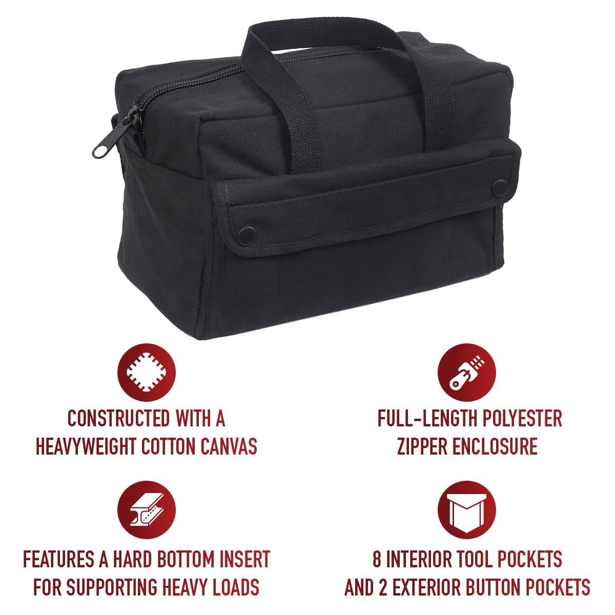 Foto 2 | Bolsa Para Herramientas Rothco G.i. Style Mechanic's Heavy-duty, Lona Negra - Venta Internacional.