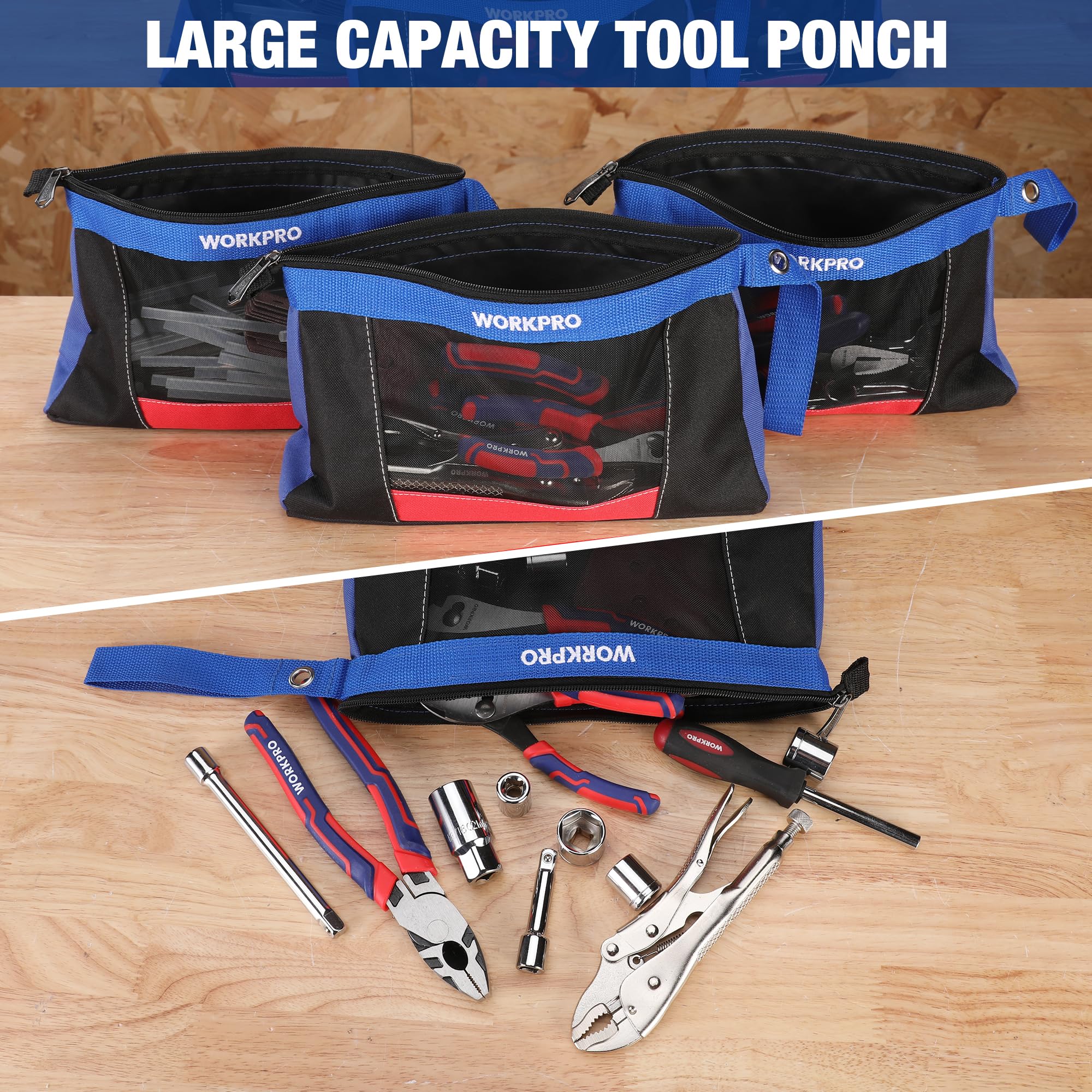 Foto 4 pulgar | Bolsas Para Herramientas Workpro 12, Bolsas Pequeñas De Alta Resistencia, 7 X 12 Pulgadas, Paquete De 3 - Venta I