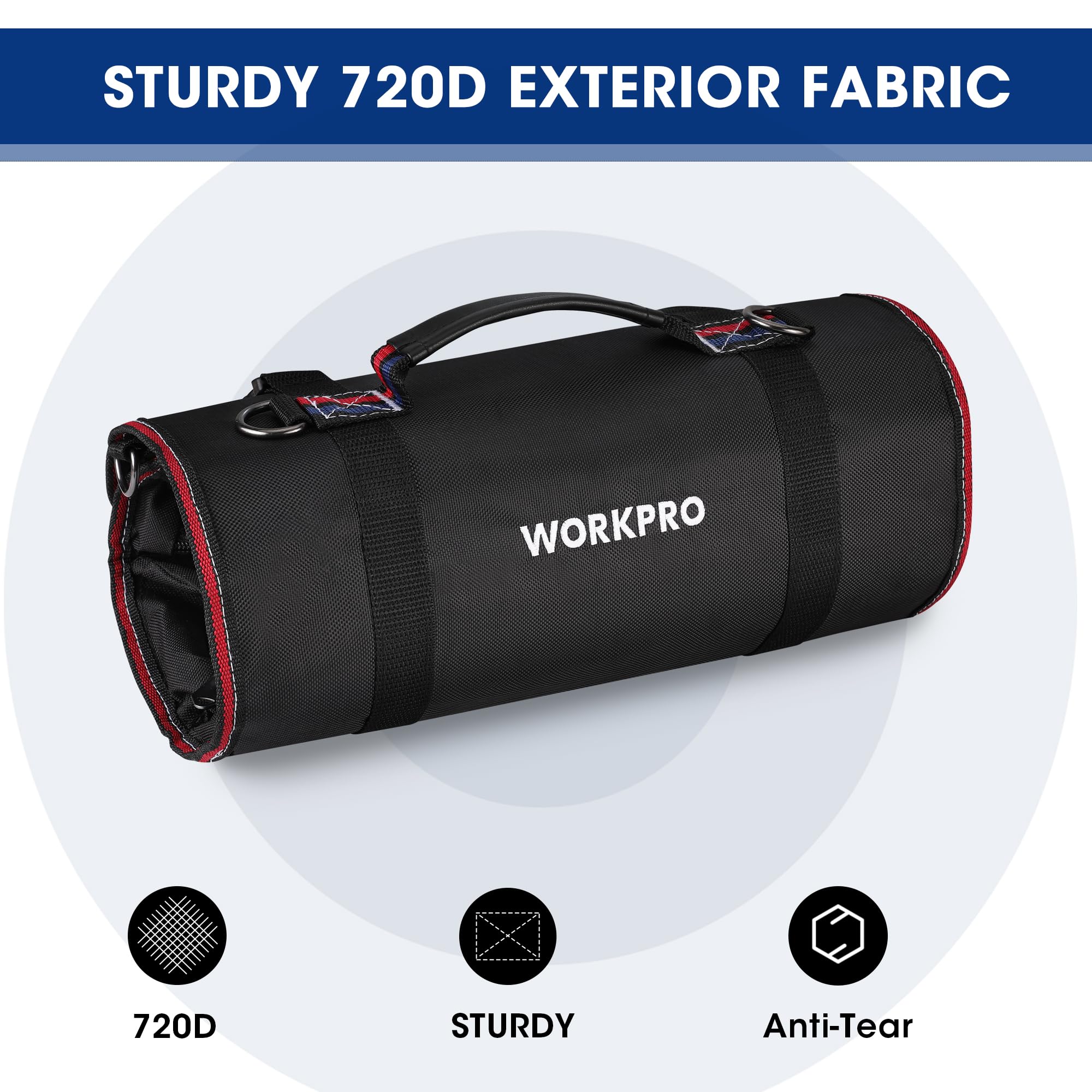 Foto 6 pulgar | Bolsa Para Herramientas Workpro Enrollable Con Bolsas Desmontables Y 6 Bolsillos - Venta Internacional.