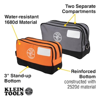 Foto 2 | Juego De Bolsas Para Herramientas Klein Tools 55579 Con Doble Compartimentos Con Cremallera - Venta Internacional.