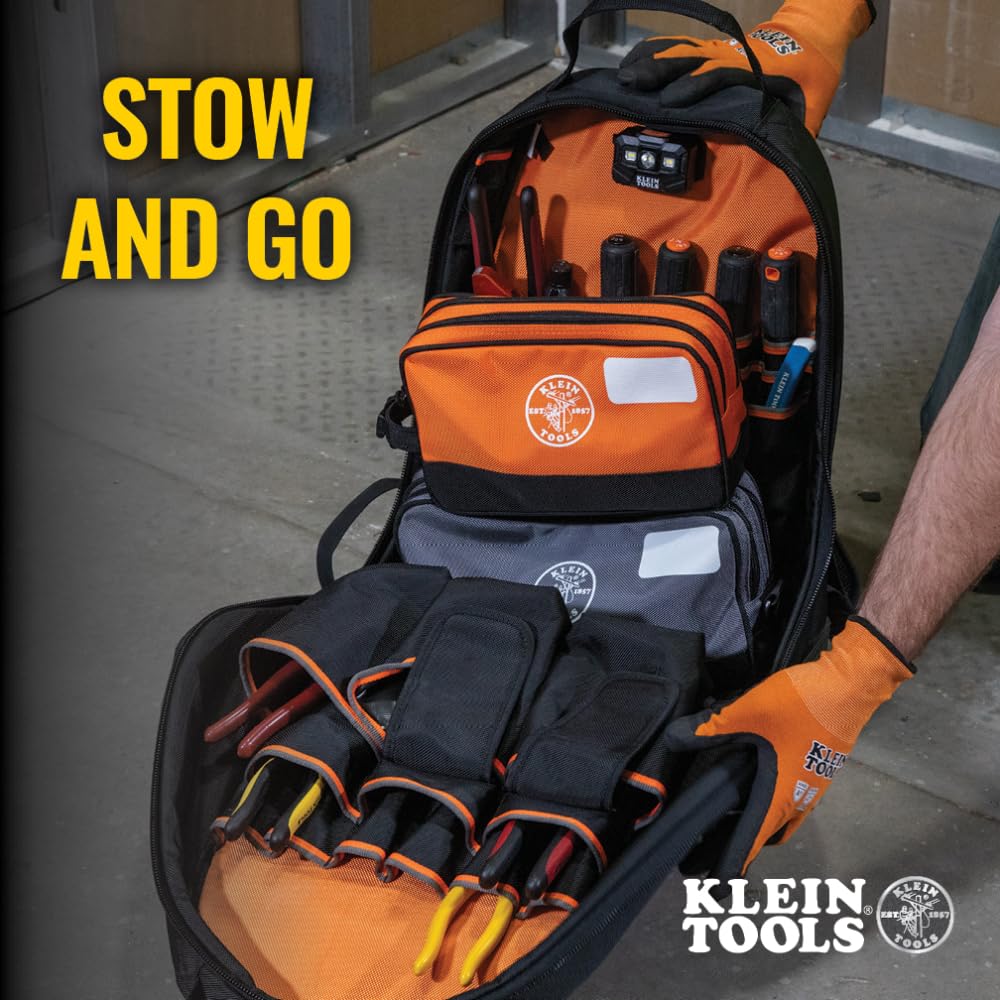 Foto 6 pulgar | Juego De Bolsas Para Herramientas Klein Tools 55579 Con Doble Compartimentos Con Cremallera - Venta Internacional.