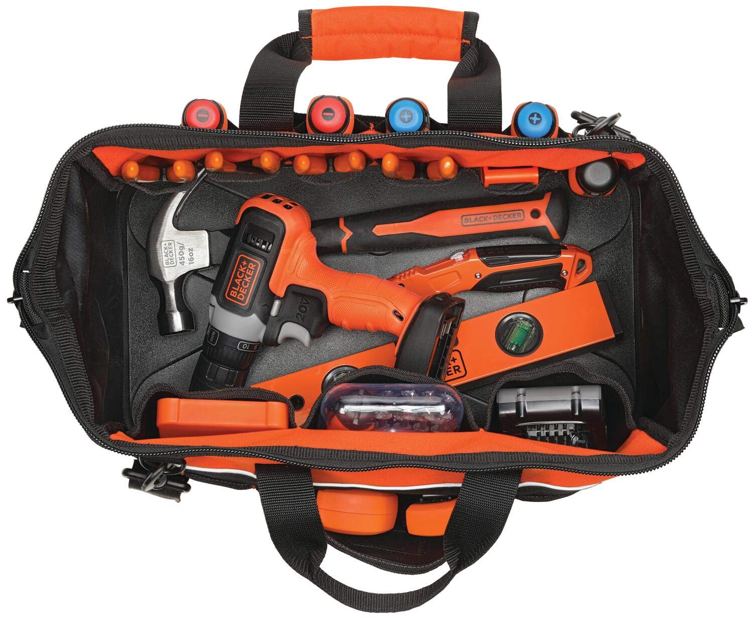 Foto 6 | Bolsa De Herramientas Black+decker Bdst500002apb De 40 Cm Con Bolsillos Y Correa - Venta Internacional.