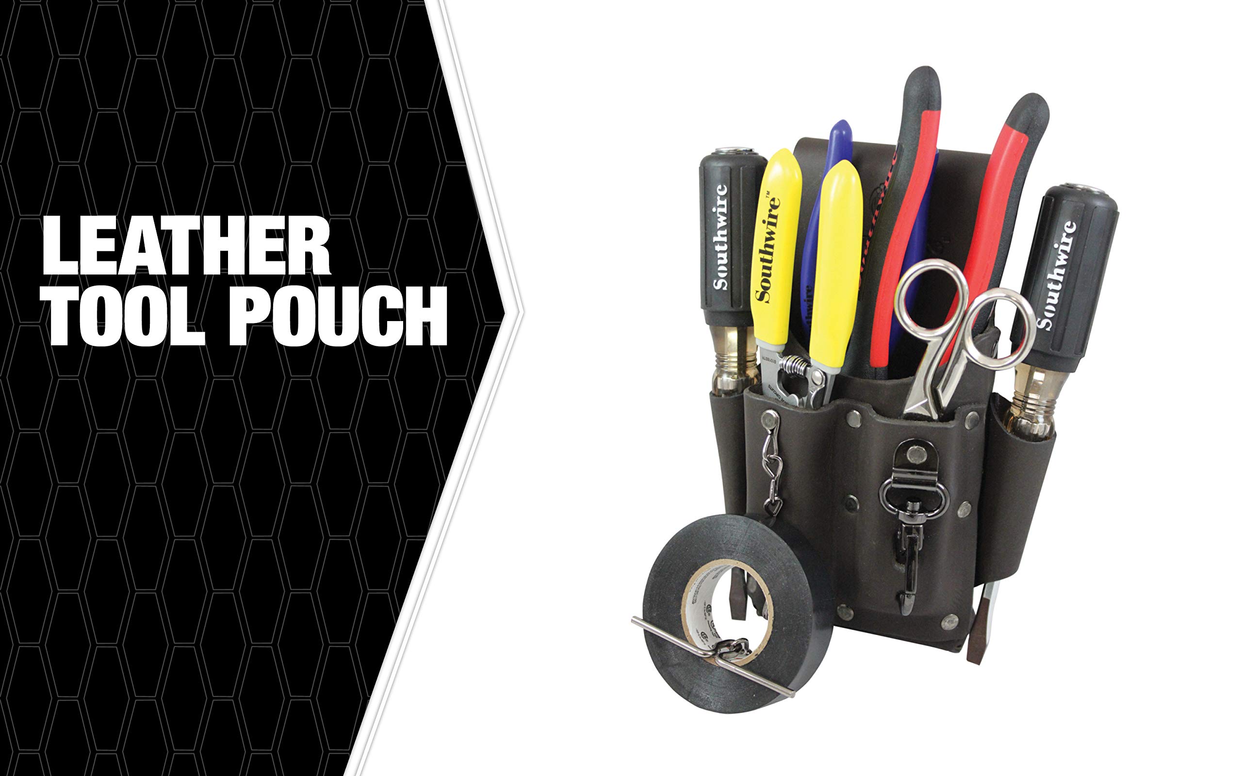 Foto 3 pulgar | Funda Para Herramientas Southwire Pouch4 De Piel Con 5 Bolsillos Y Cadena De Cinta - Venta Internacional.