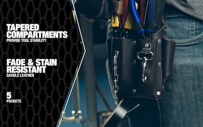 Foto 4 | Funda Para Herramientas Southwire Pouch4 De Piel Con 5 Bolsillos Y Cadena De Cinta - Venta Internacional.