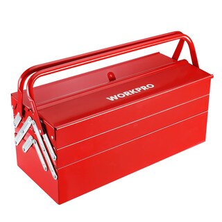 Foto 1 | Caja De Herramientas Workpro De Metal Plegable De 18 Pulgadas, Color Rojo - Venta Internacional.