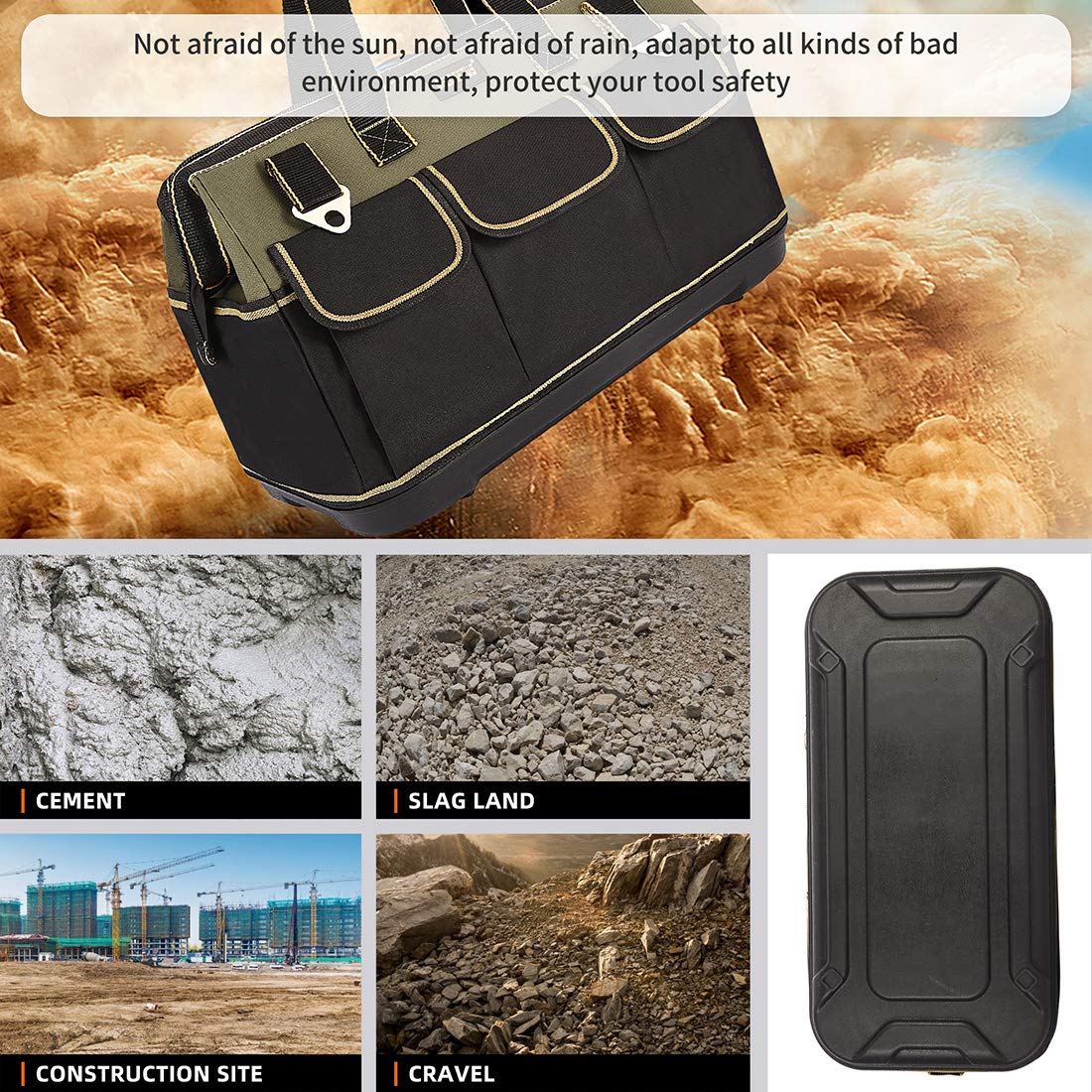 Foto 5 | Bolsa Para Herramientas Fastech, Boca Ancha, 22 Pulgadas, Base Moldeada Impermeable - Venta Internacional.