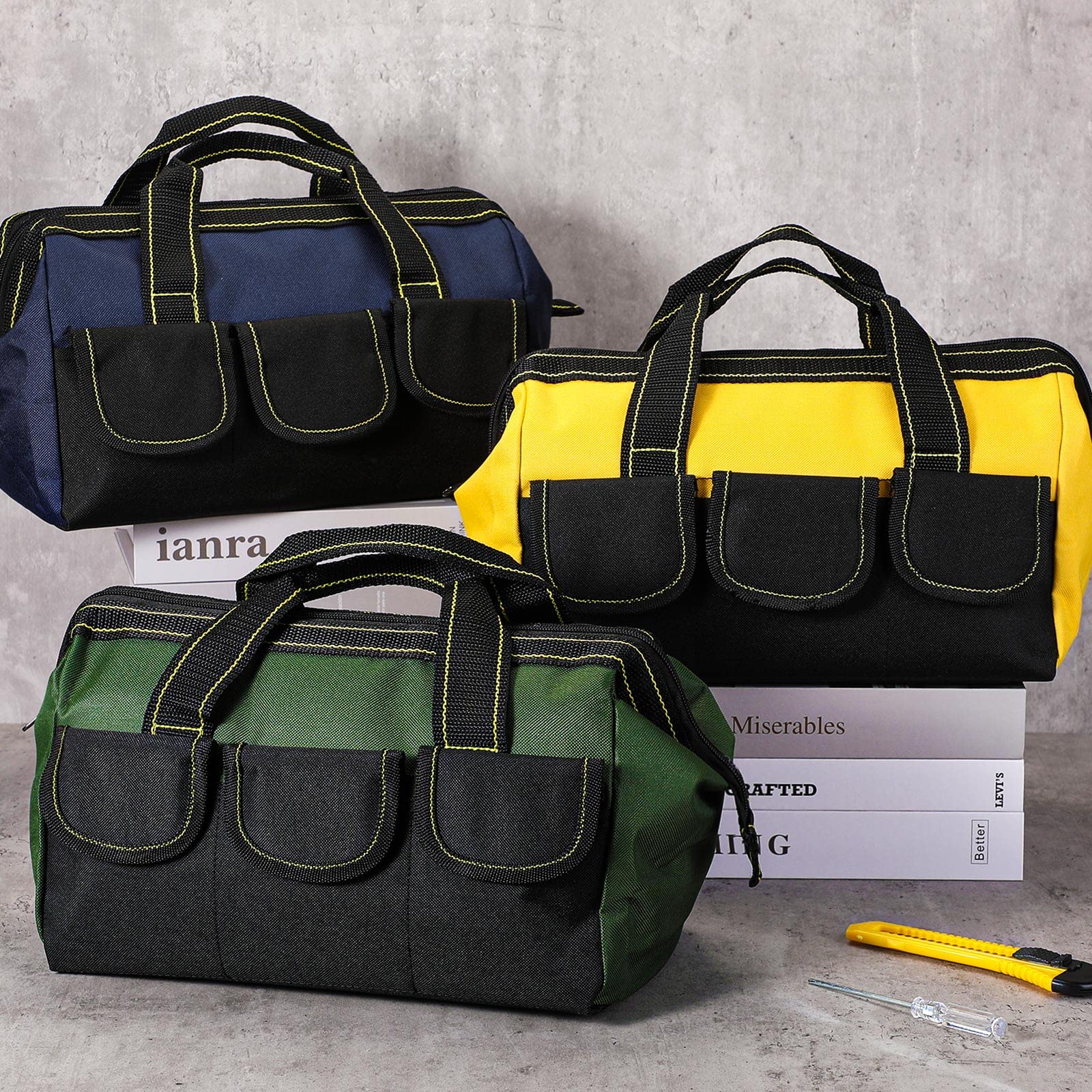 Foto 6 | Paquete De 3 Bolsas De Herramientas Sanwuta A Prueba De Agua Con Fondo Duro De 13 Pulgadas - Venta Internacional.