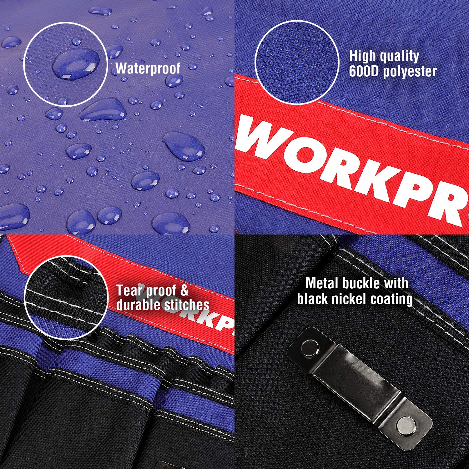 Foto 6 pulgar | Cubeta Organizadora De Herramientas Workpro Para 13-19 Litros Con 51 Bolsillos - Venta Internacional.