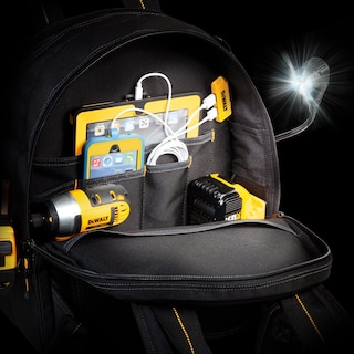 Foto 2 | Mochila Para Herramientas Dewalt 33 Con Carga Usb Con Iluminación De Bolsillo - Venta Internacional.