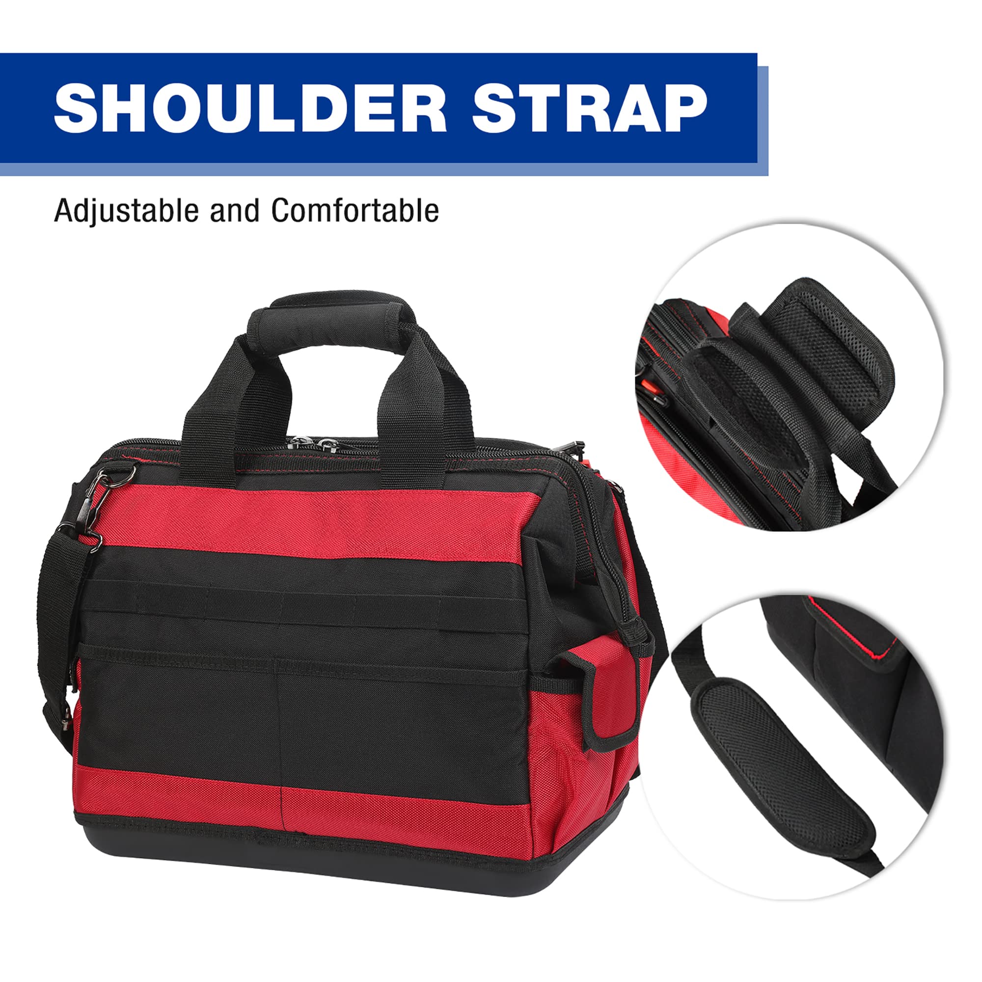 Foto 7 pulgar | Bolsa Para Herramientas Workpro 16, Boca Ancha Con Base Impermeable, 46 Bolsillos - Venta Internacional.