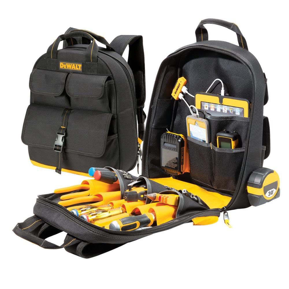 Foto 2 pulgar | Mochila Para Herramientas Dewalt Con Carga Usb Y 20 Bolsillos - Venta Internacional.